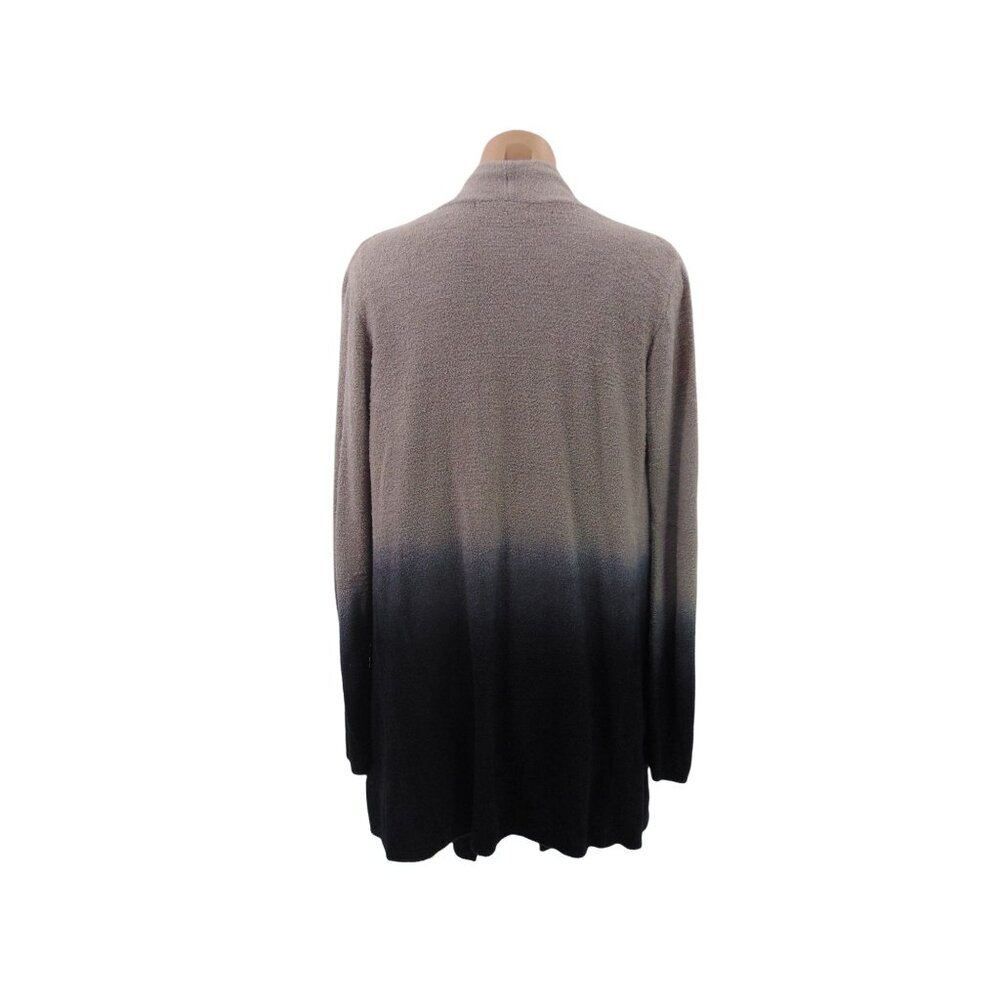 Barefoot Dreams Bamboo Chic Lite Ombre Cardigan S M 436 Calypso Wrap Gray Black - Picture 4 of 7